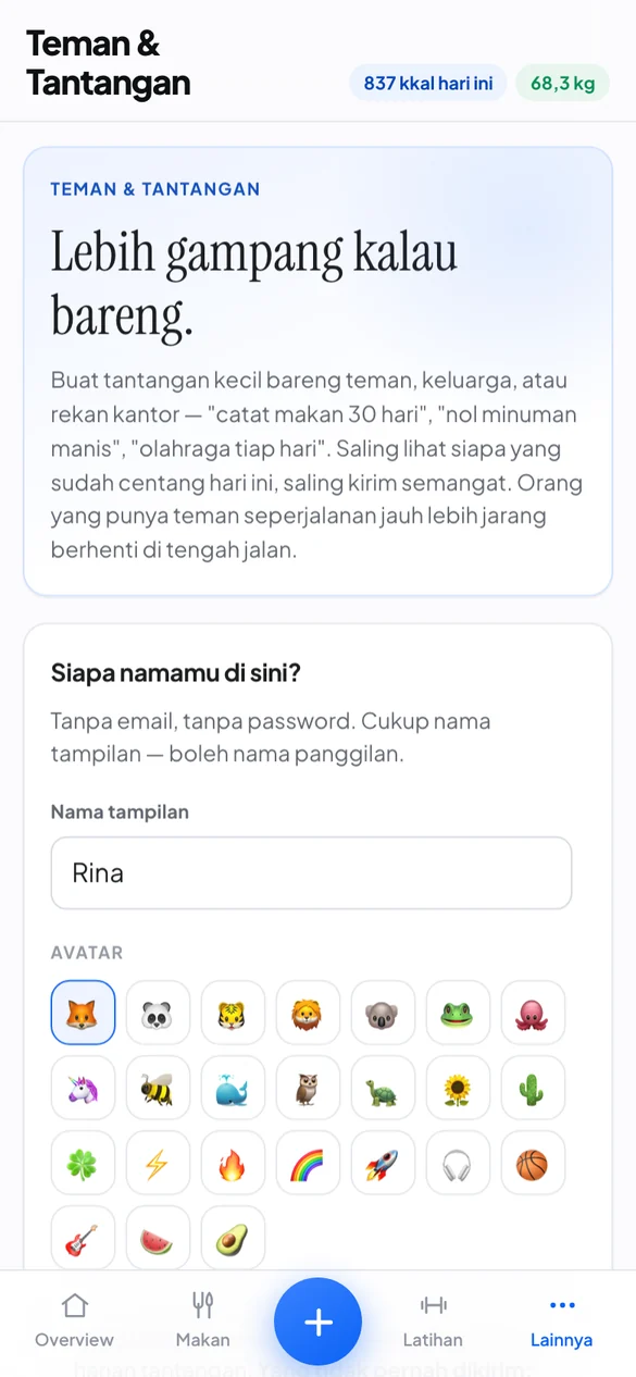 Tantangan bareng teman
